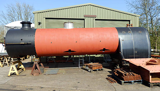 Boiler insulated and with its clothing sheets now fully fitted - Fred Bailey - 21 April 2022