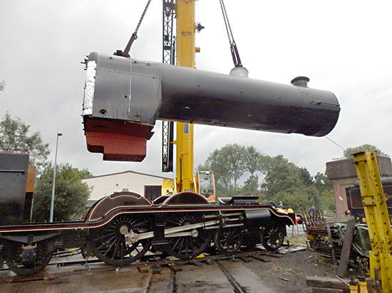 Boiler guided into position - Fred Bailey - 16 August 2022