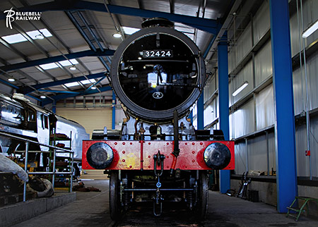 The Atlantic now tucked away in the maintenance shed - Bluebell Railway Official - 6 March 2024