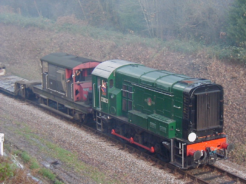 D3023 on spoil train - Chris Dadson