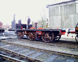 View of locomotive being shunted