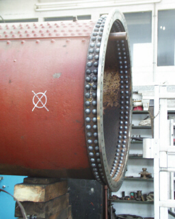 View of boiler front
