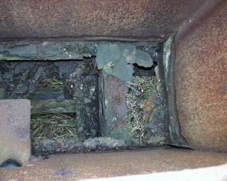 View inside bunker