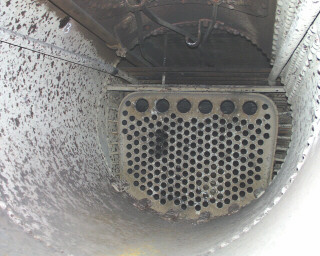 View inside boiler