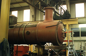 [View of boiler with smokebox and chimney fitted]