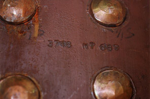[View of boiler plate number]