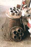 [View of old and new blastpipe nozzles]