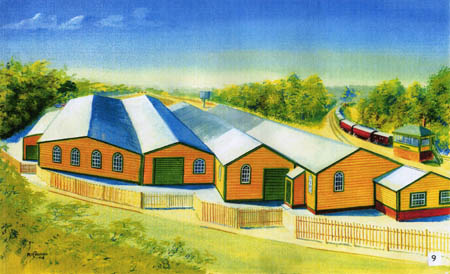 Tentative sketch of proposed carriage shed extension - Matthew Cousins - 2008, adapted by Richard Salmon, 2011