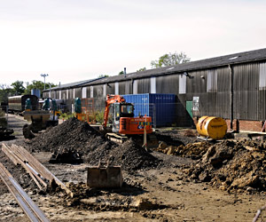 Work on foundations for carriage shed extension - Derek Hayward - 5 October 2014
