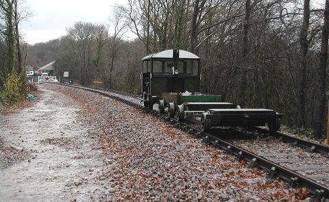 Wickham trolley posed on the extension, 23/11/03.