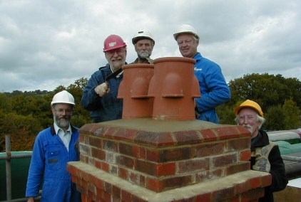 Topping Out of the first chimney, October 2000