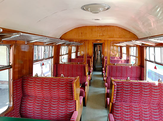 As restored with 1950s BR 'Boomerang' pattern moquette - 19 September 2024 - Richard Salmon