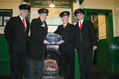 Station staff with award - Barry Coward
