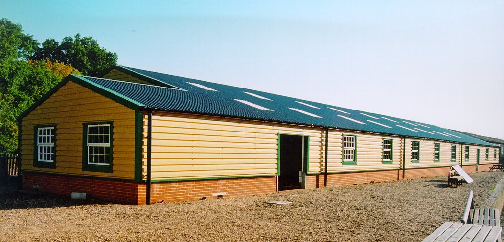 Carriage Works Extension with cladding and roof