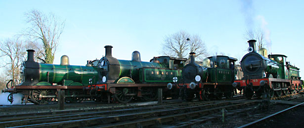 4 SECR engines lined up - 21 Feb 2009