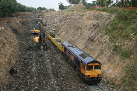 Loading the Waste by Rail train - Tony Sullivan - 21 July 2011