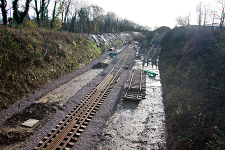 Track extends right into the cutting - John Sandys - 23 November 2012