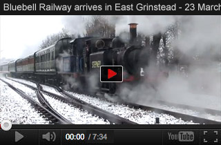 The Bluebell Railway arrives in East Grinstead - Official video of 23 March 2013