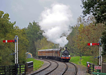 H-class with Victorian carriages at Kingscote - Derek Hayward - 2 November 2013