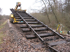 Old track being lifted out near Holywell - Mike Hopps - 10 January 2017