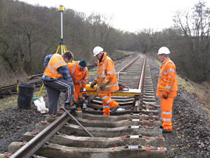 New rails being fitted near Holywell - Mike Hopps - 10 January 2017