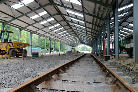 Track Laying in OP4 shed - Barry Luck - 8 August 2017