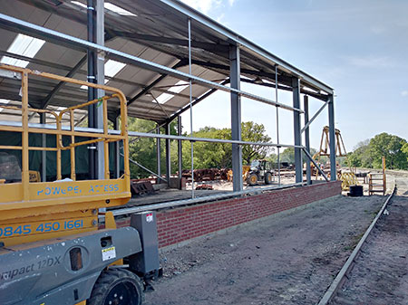 Support rails for the cladding going on the west wall of thge new shed - Barry Luck - 16 May 2019