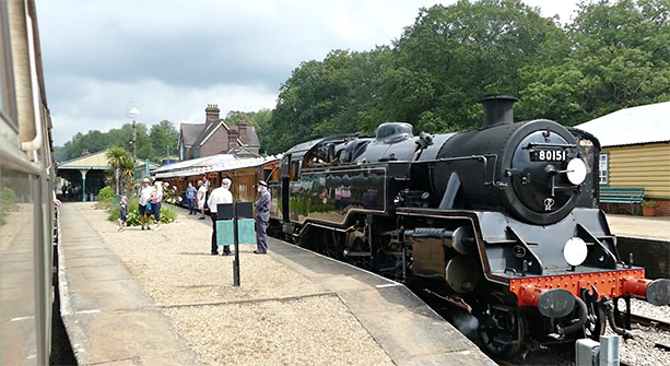 80151 and the Met carriages at Horsted Keyens - John Sandys - 26 July 2021