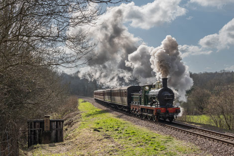 65 approaches Horsted Keyes with pre-grouping carriages - David Cable - 26 February 2022