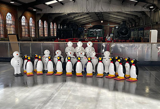 Ice Rink ready to open - Bluebell Railway - 11 February 2022