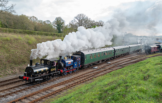 Pug and 'Hastings' set off from Horsted Keynes - Nick Gilliam - 21 April 2023