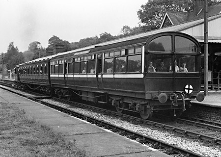 323 'Bluebell' with its train at Horsted Keynes in 1966 - photo thanks to Keith Mahoney