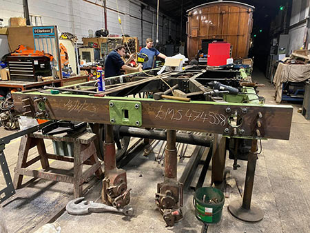 End of LMS wagon with new headstock - Bluebell Railway Goods Division - 19 November 2023