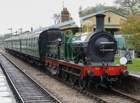 O1-class No.65 with the Bulleid carriages - John Sandys - 21  April 2023