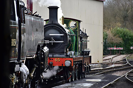 O1-class 65 in steam on shed - John Sandys - 4 March 2023