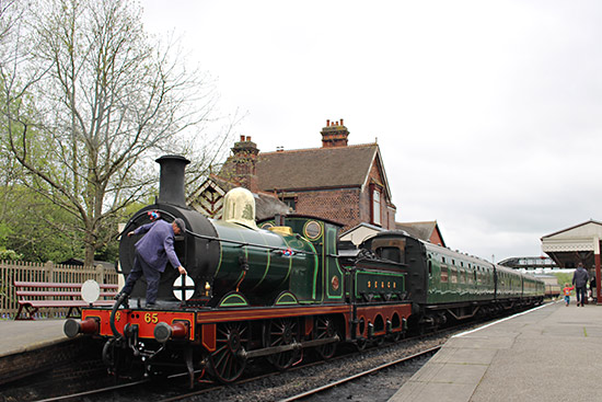65 and Bulleid coaches at Sheffield Park - James Green - 8 May 2023