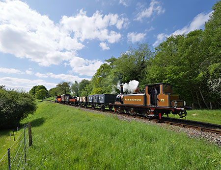 72 with the goods train on Sunday morning - Andy Ash - 21 May 2023