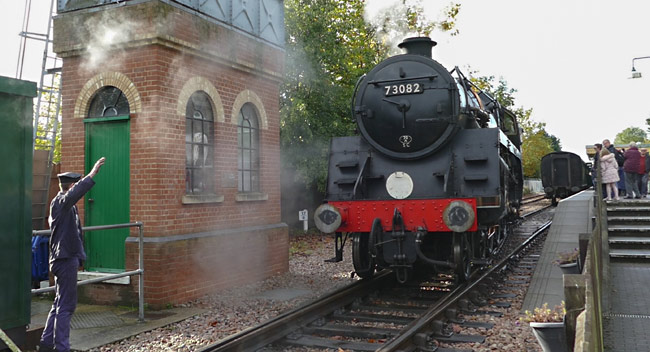 Camelot runs round its train at East Grinstead - John Sandys - 27 October 2023
