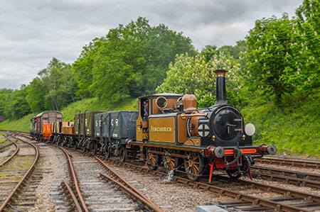Fenchurch with its goods train at Horsted Keynes - David Cable - 21 May 2023