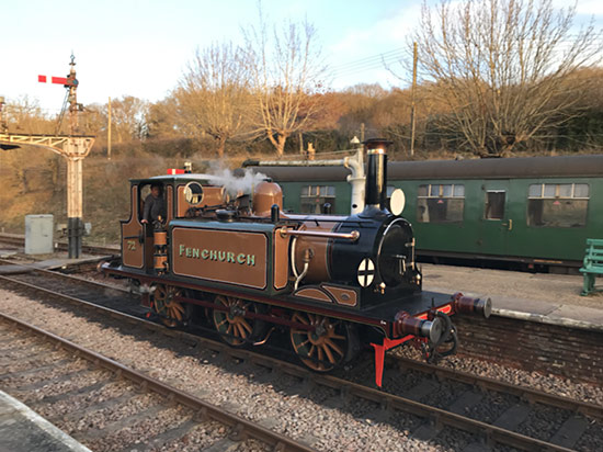 'Fenchurch' running round its test train at Horsted Keynes - Richard Salmon - 15 January 2023
