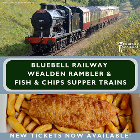 Booking open for Wealden Rambler and Fish & Chips Supper Trains