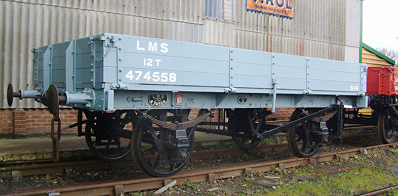 LMS drop-side medium open goods wagon 474558 - Andy Prime - November 2009