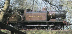 [View of Birch Grove ona train in 1970]
