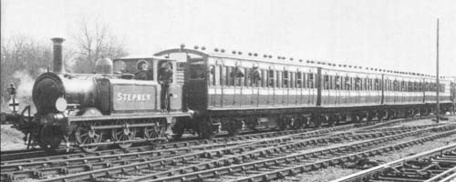 Stepney with the four coaches in the 1960s