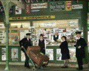 HK Station Staff in front of the bookstall