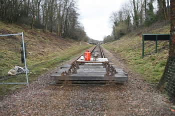rails and sleepers lifted