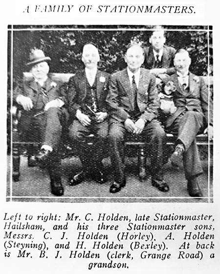 Holden family stationmasters - Southern Railway Magazine - October 1932