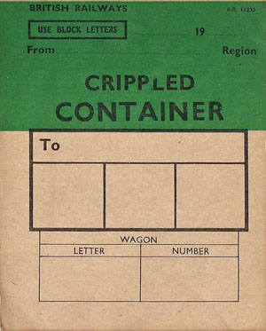 Crippled container label