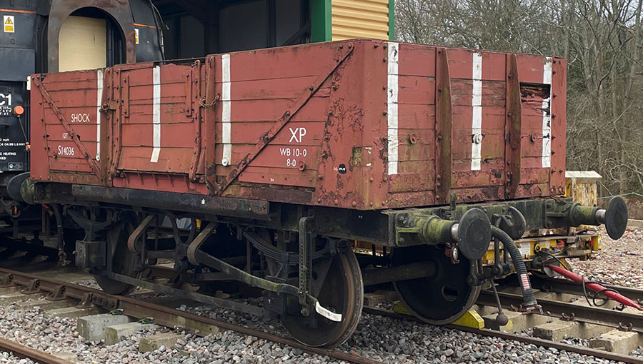 SR Shock Wagon on arrival at Horsted Keynes - Jack Gregory - 18 December 2021